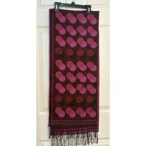 CASHCRYL 100% Acrylic Very Soft Scarf  Plaid Made in France 57" x 11"